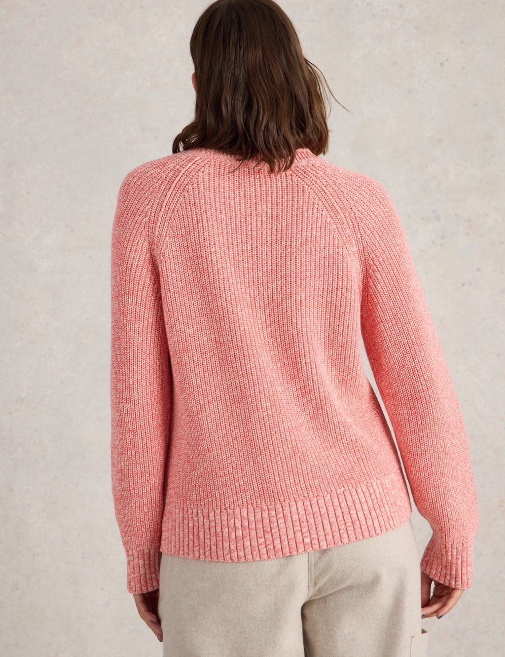 Pure Cotton Textured Crew Neck Jumper 4 of 6