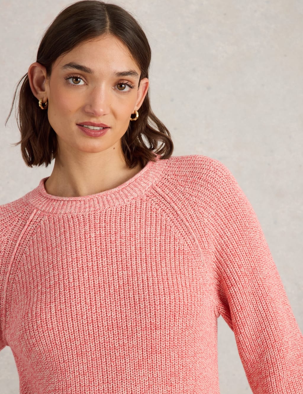 Pure Cotton Textured Crew Neck Jumper 5 of 6