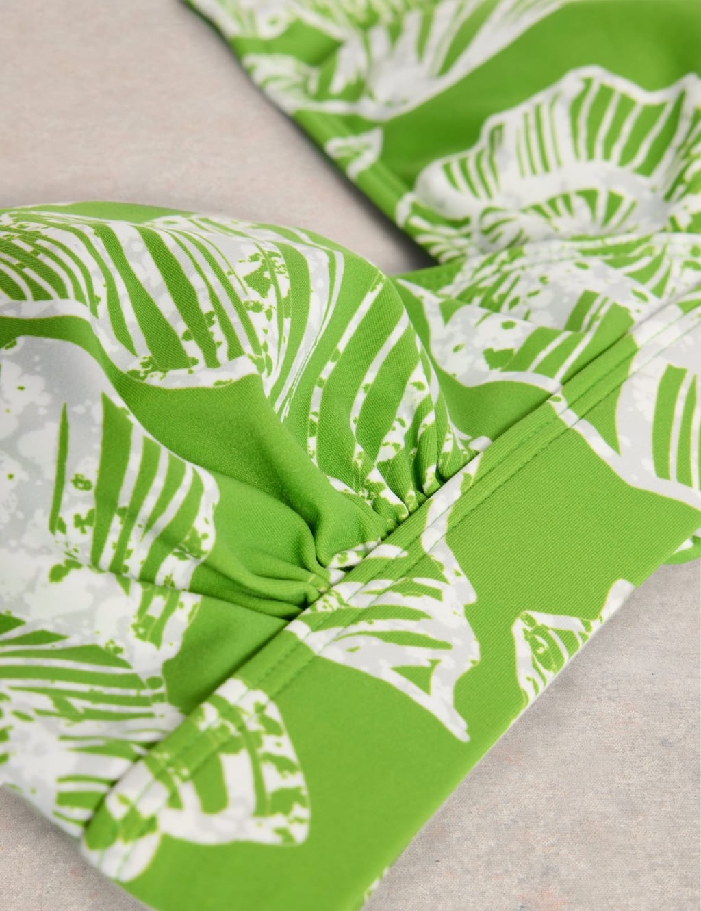 Printed Padded High Neck Triangle Bikini Top 6 of 6