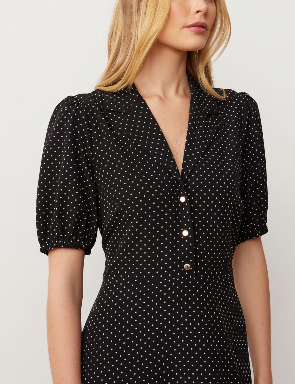 Polka Dot Midaxi Waisted Dress 4 of 4