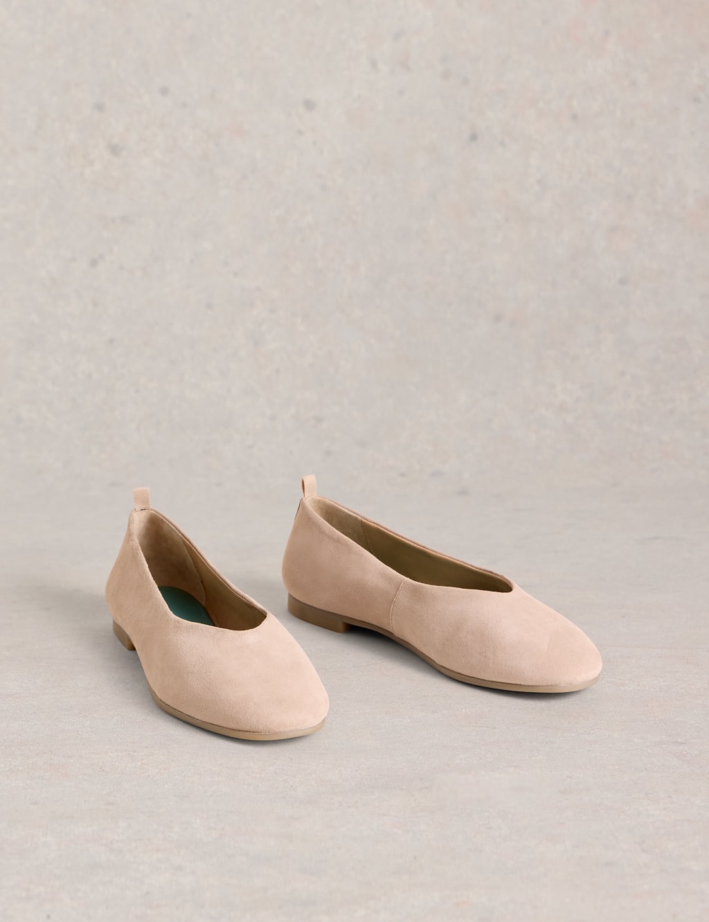 Suede Flat Ballet Pumps 2 of 4
