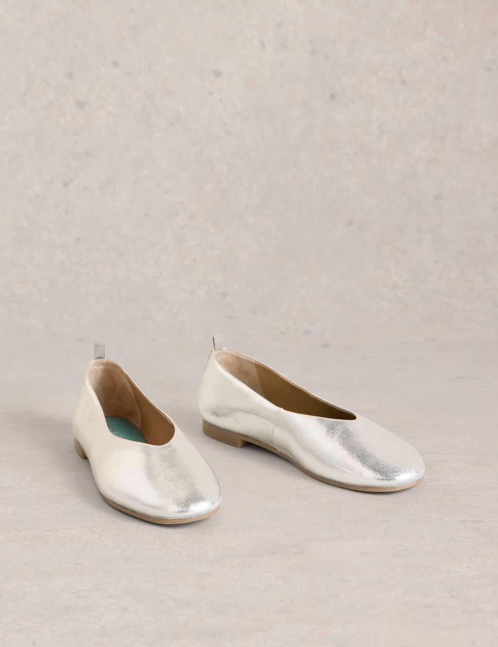 Suede Flat Ballet Pumps 2 of 4