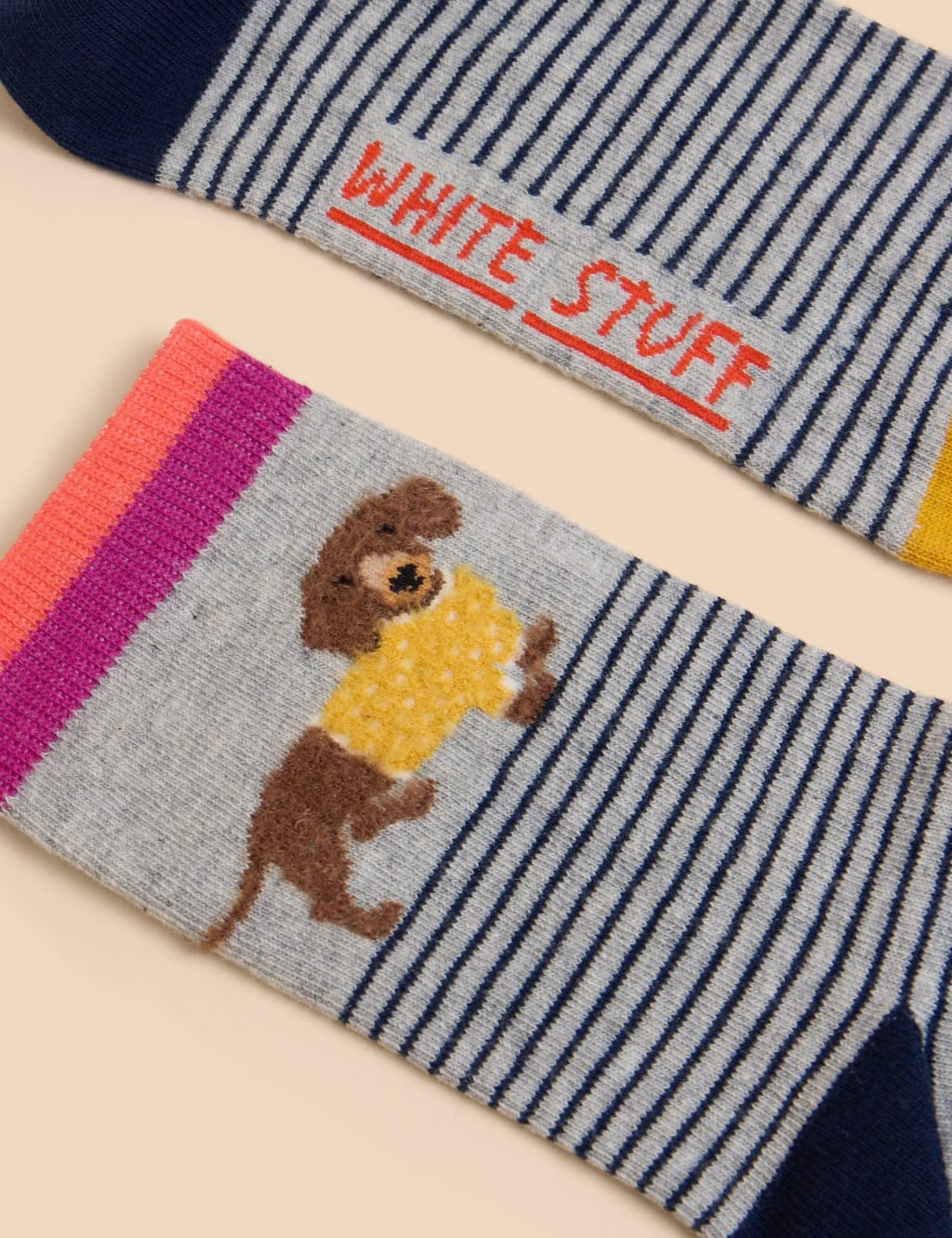 Cotton Rich Striped Ankle Socks 2 of 2