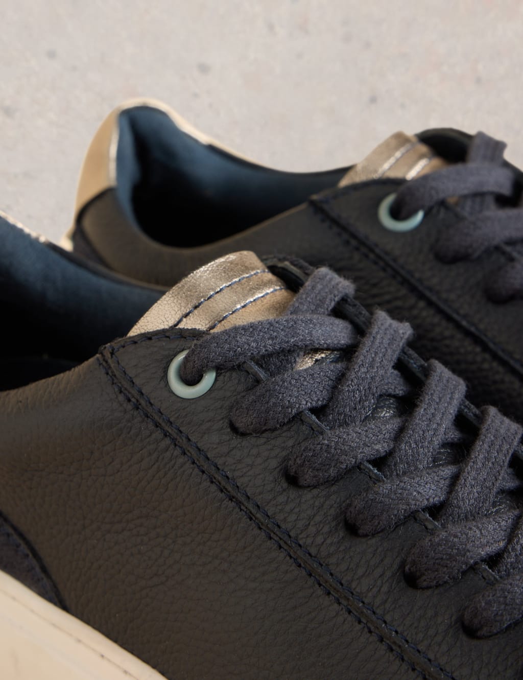 Leather Lace Up Trainers White Stuff M S