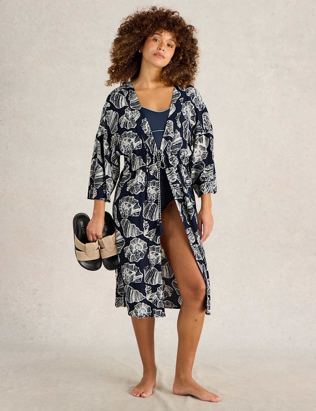 Shell Print Kimono Wrap 4 of 7