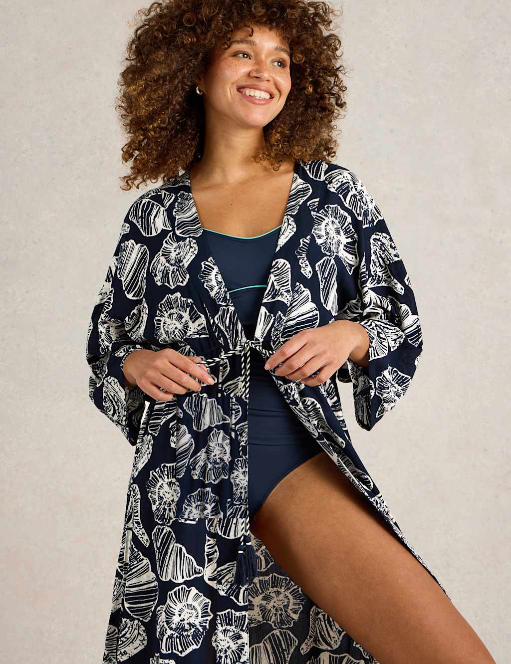 Shell Print Kimono Wrap 6 of 7
