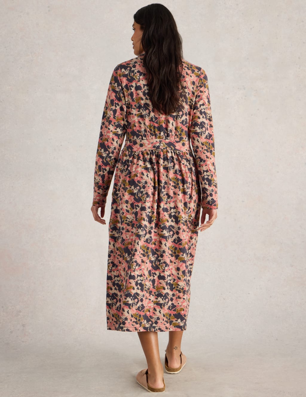 Jersey Printed Midi Shirt Dress 5 of 7