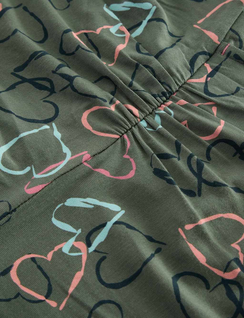 Jersey Heart Print V-Neck Mini Waisted Dress 6 of 6