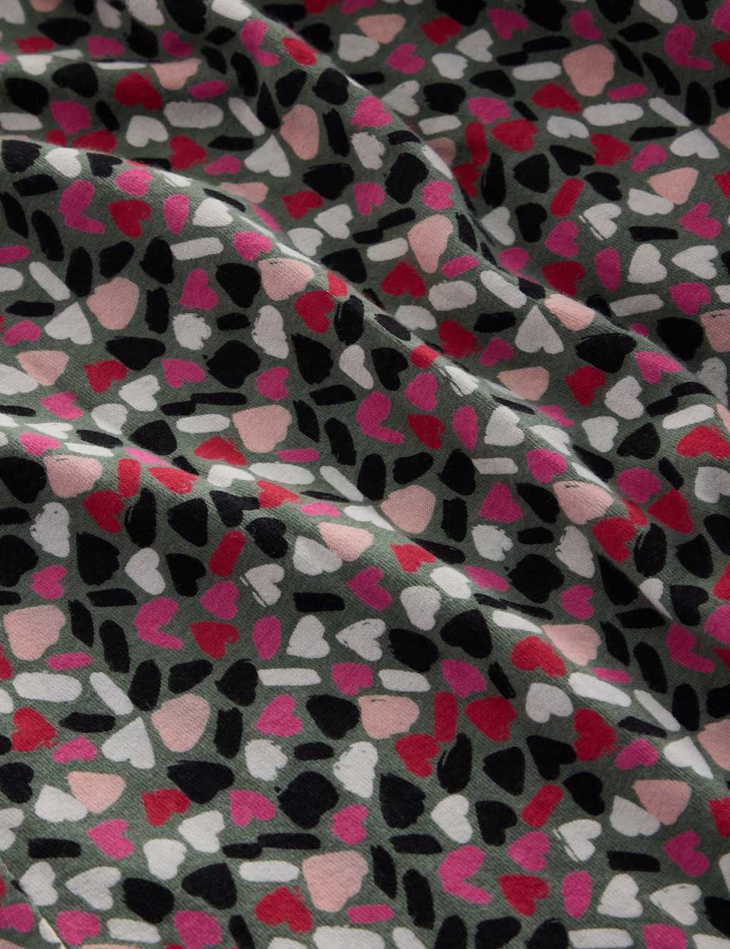 Jersey Heart Print V-Neck Midi Tea Dress 7 of 7