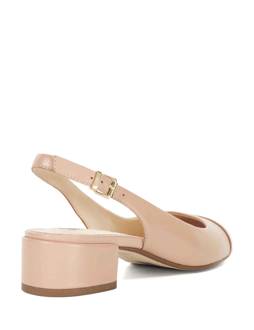 Leather Block Heel Slingback Shoes 3 of 5