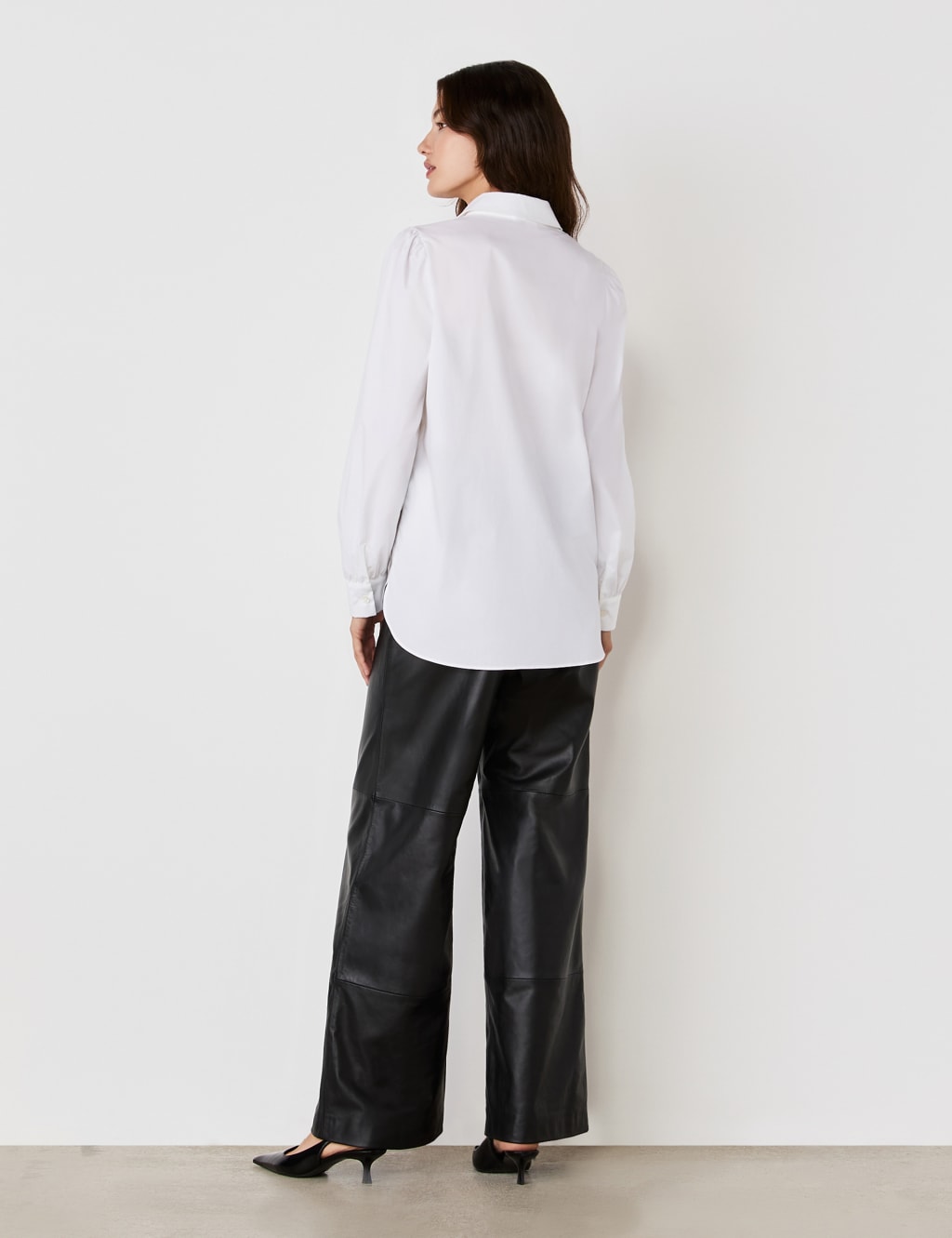 Cotton Rich Collared Pintuck Shirt 3 of 4