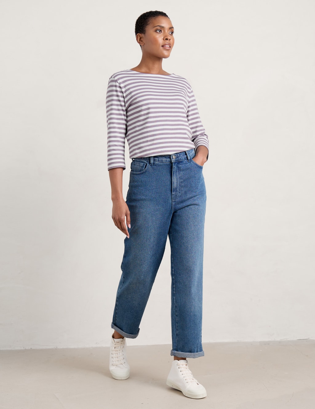Mid Rise Straight Leg Jeans