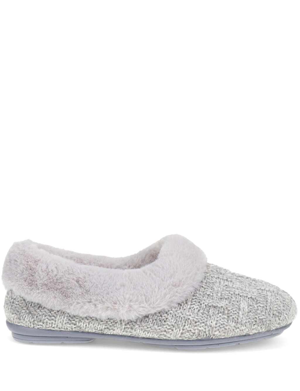 Faux Fur Cuff Slippers 2 of 6