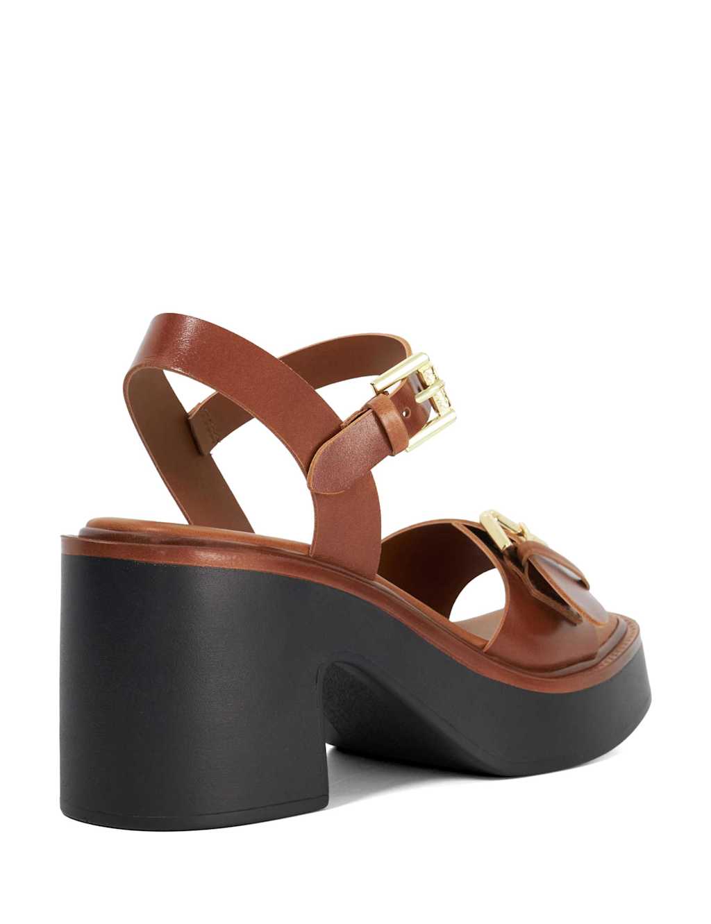 Leather Chunky Block Heel Platform Sandals 4 of 5