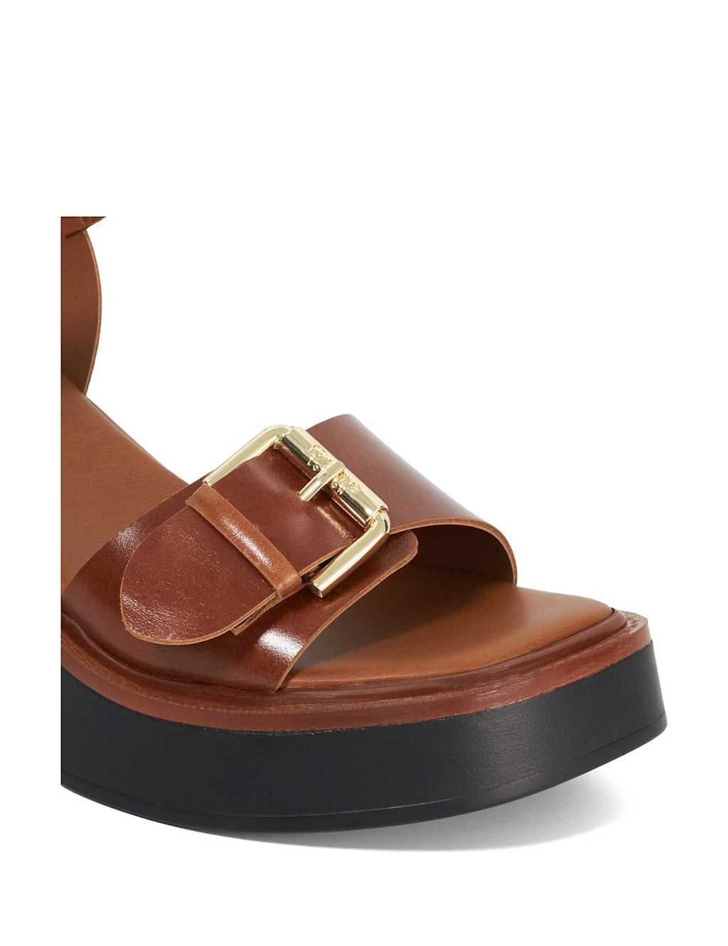 Leather Chunky Block Heel Platform Sandals 5 of 5