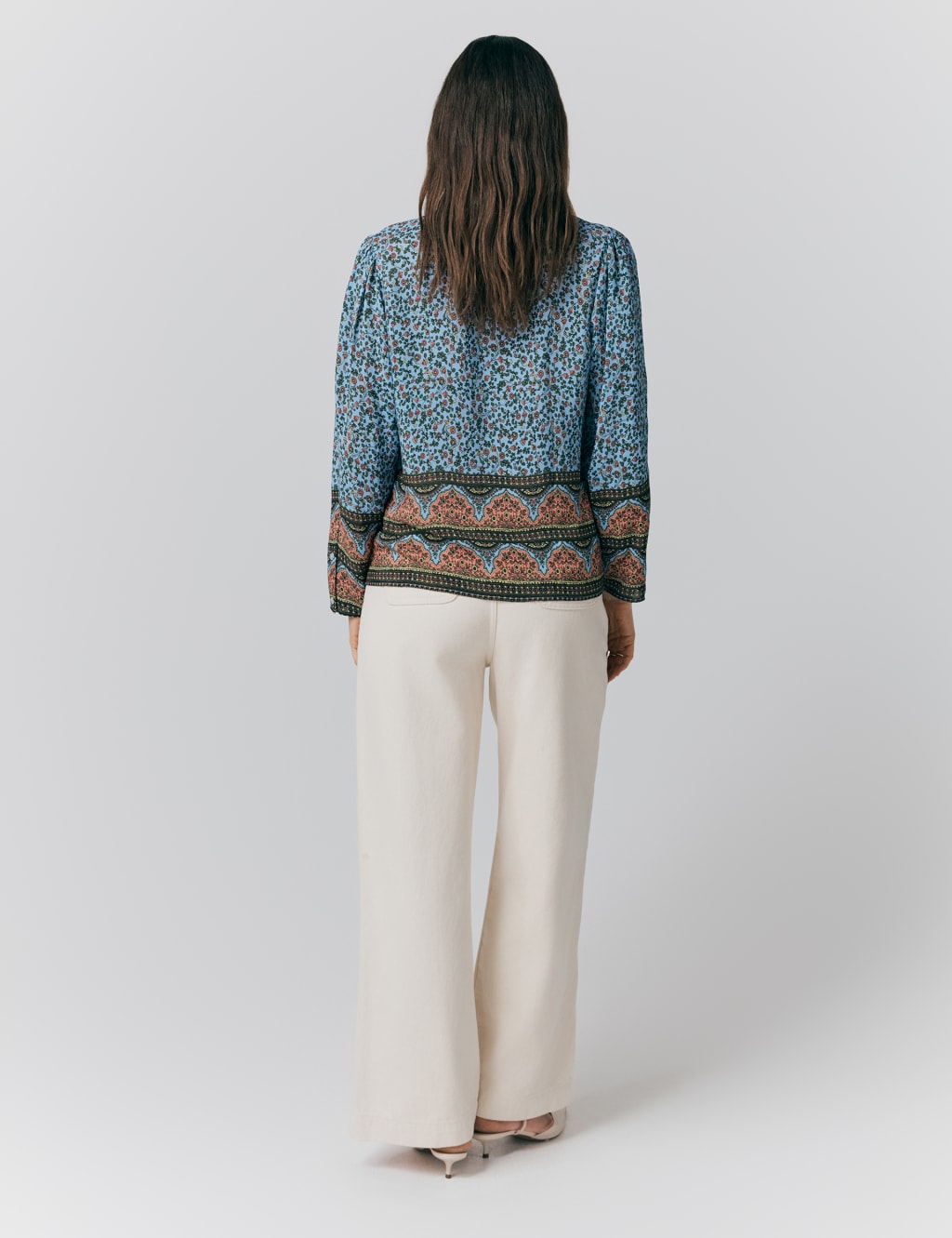 Floral Collared Button Through Blouse 3 of 4
