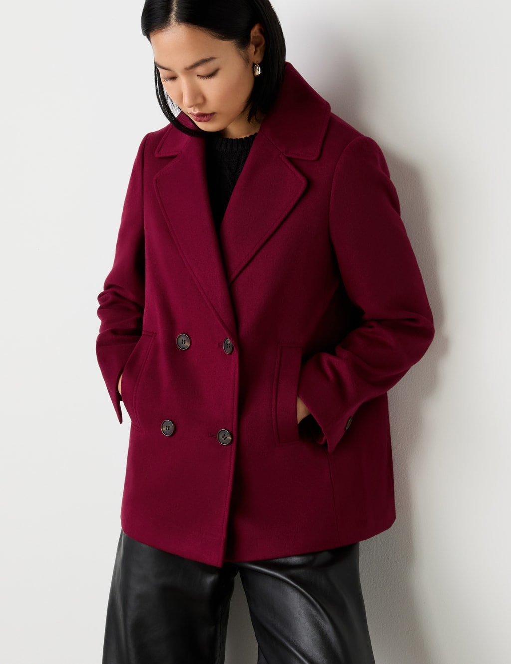Double Breasted Pea Coat Finery London M S