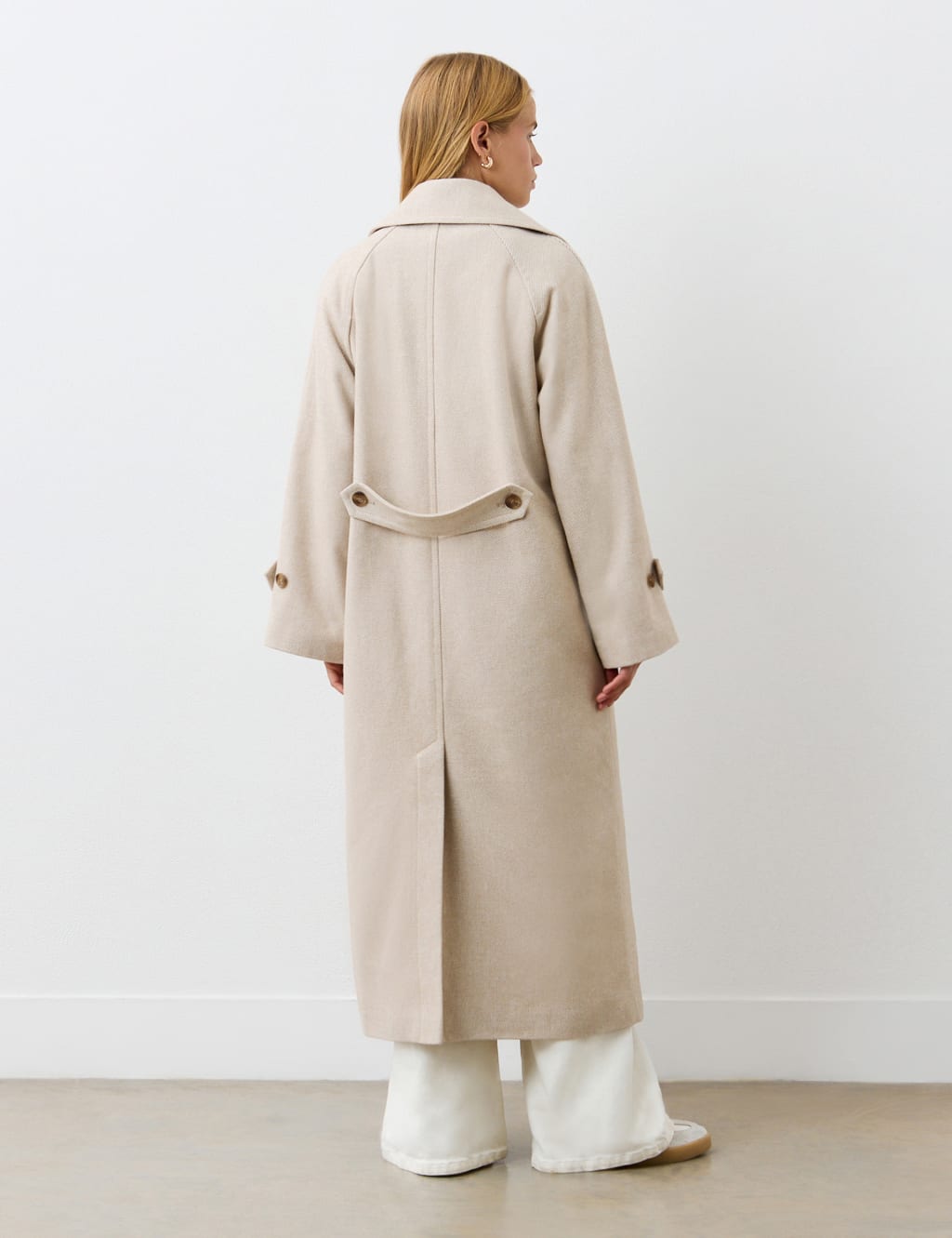 Belted Double Breasted Longline Trench Coat 5 of 6