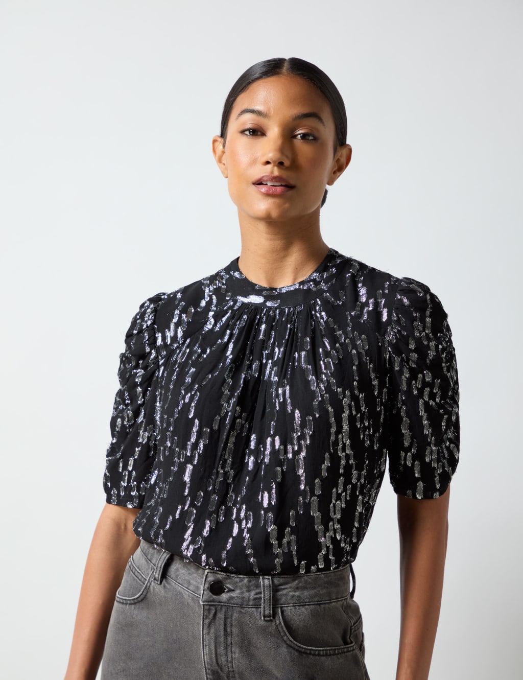 Sparkly Puff Sleeve Top | RO&ZO | M&S