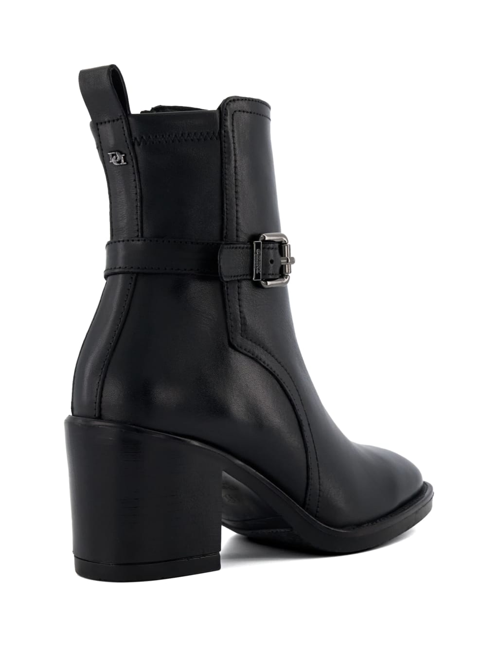Leather Chelsea Buckle Block Heel Boots 3 of 4