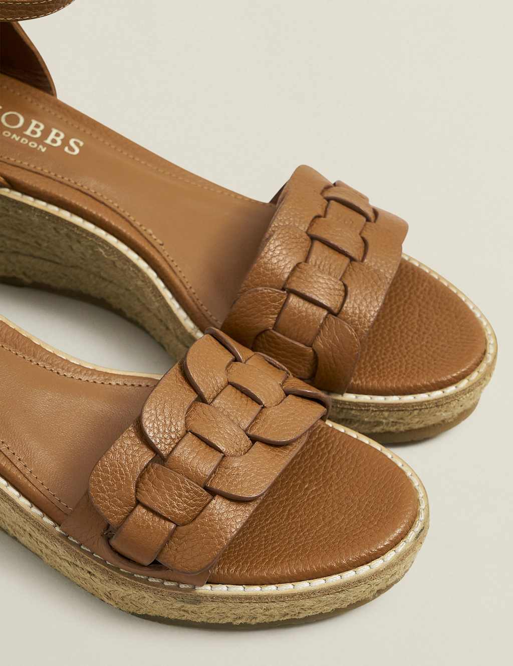 Leather Woven Ankle Strap Wedge Espadrilles 6 of 6