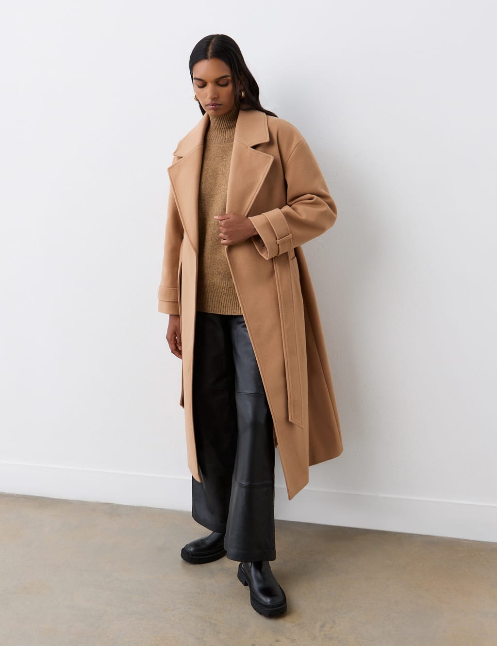 Belted Longline Coat 3 of 5