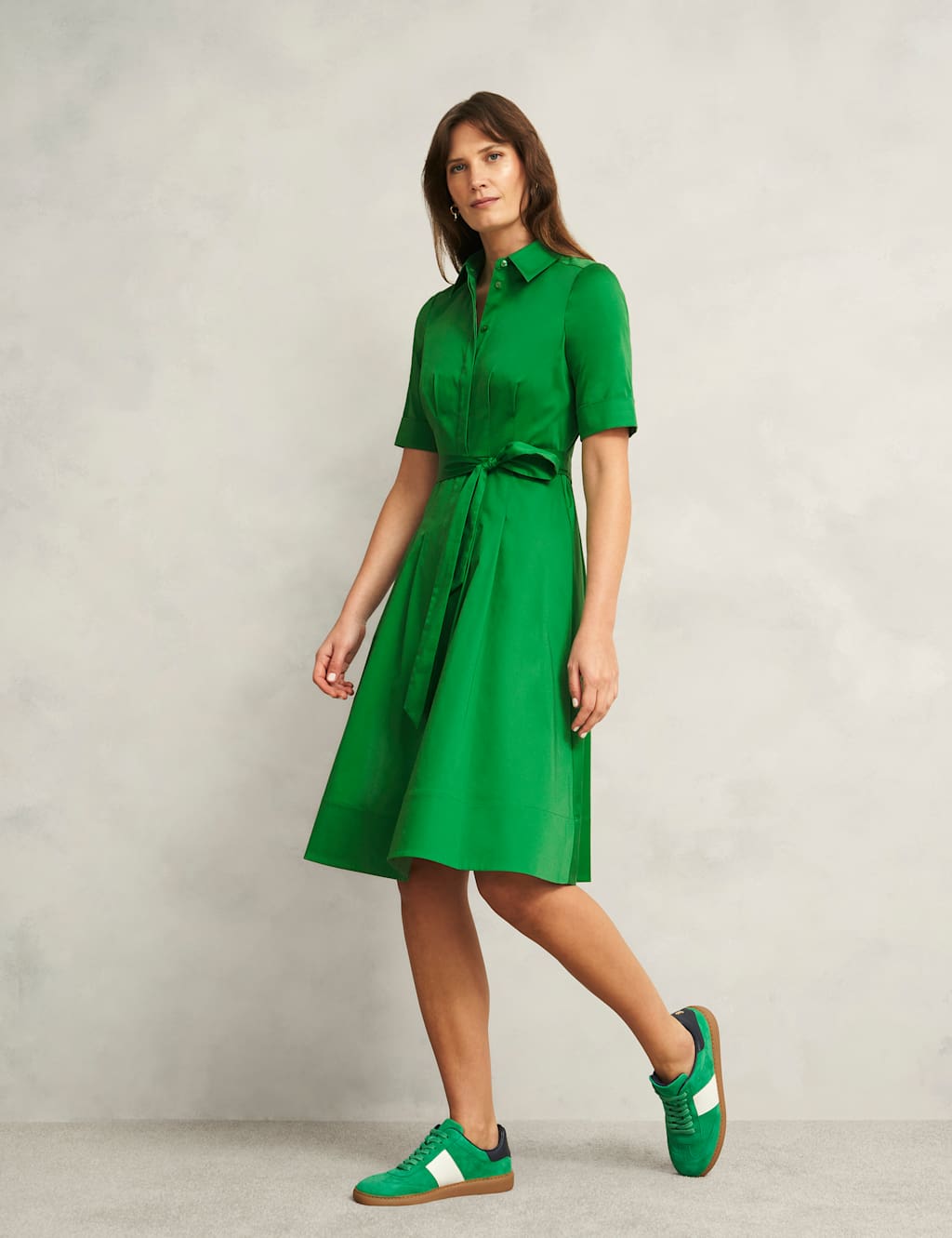 Cotton Rich Belted Midi Shirt Dress 5 of 8