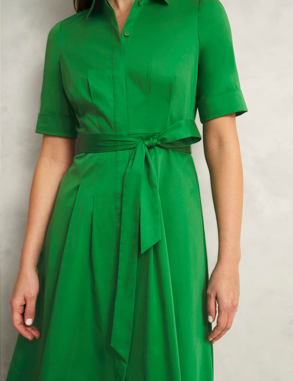 Cotton Rich Belted Midi Shirt Dress 7 of 8