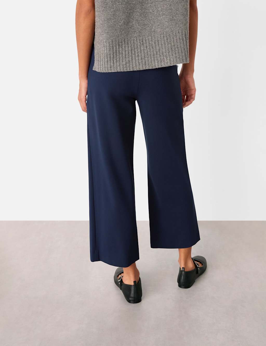 Side Zip Wide Leg Cropped Trousers 4 of 4