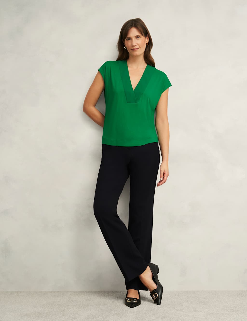 V-Neck Cap Sleeve Blouse 3 of 6