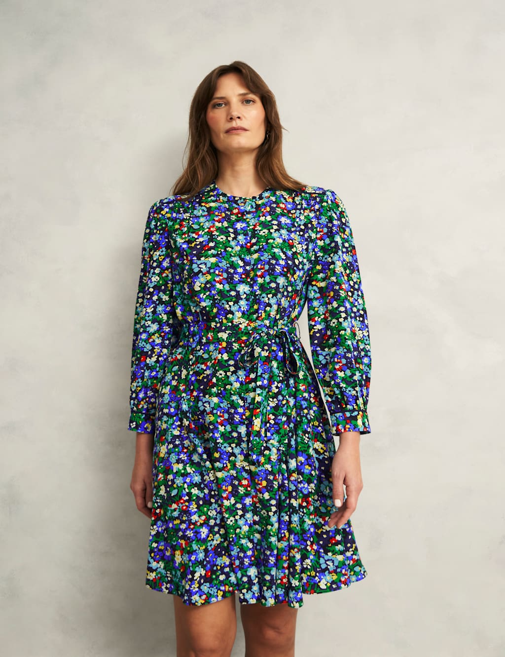 Floral Blouson Sleeve Mini Skater Dress 4 of 10