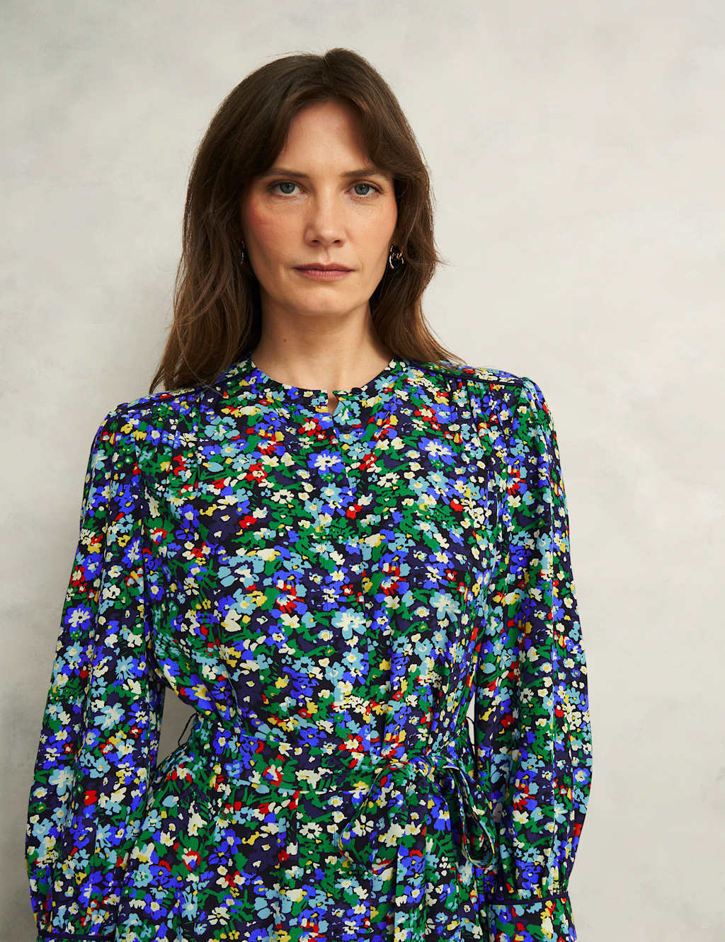 Floral Blouson Sleeve Mini Skater Dress 5 of 10