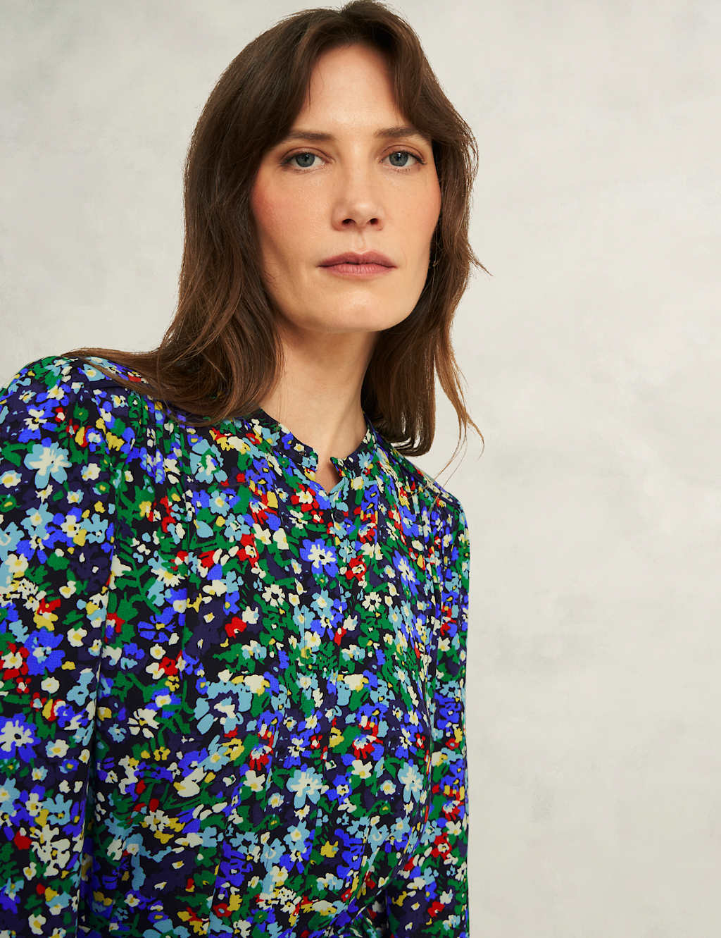 Floral Blouson Sleeve Mini Skater Dress 6 of 10