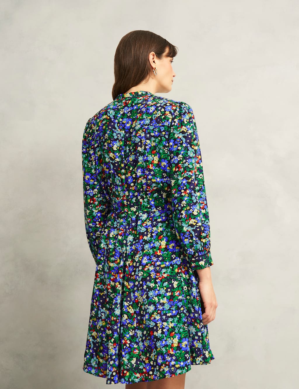 Floral Blouson Sleeve Mini Skater Dress 7 of 10
