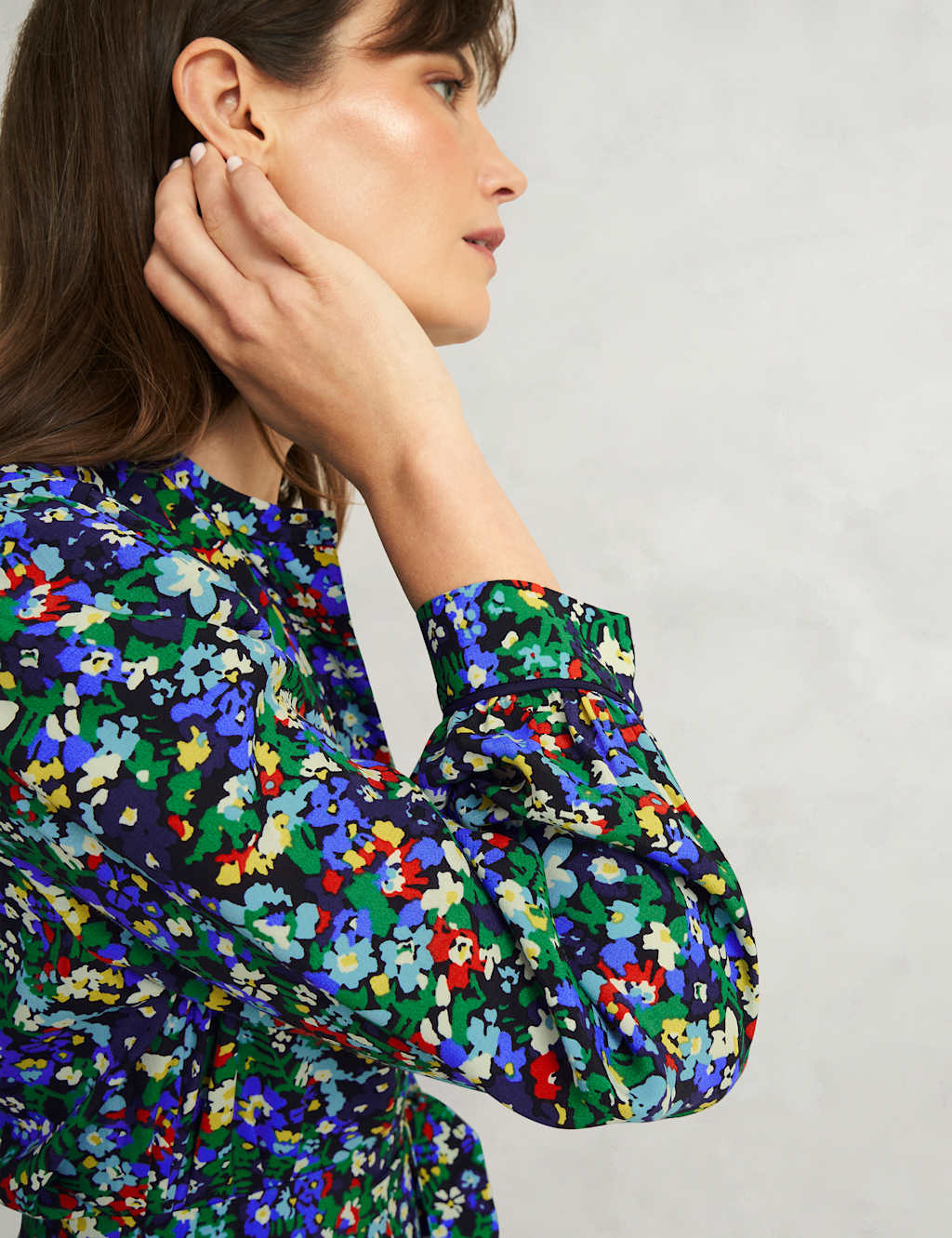 Floral Blouson Sleeve Mini Skater Dress 8 of 10