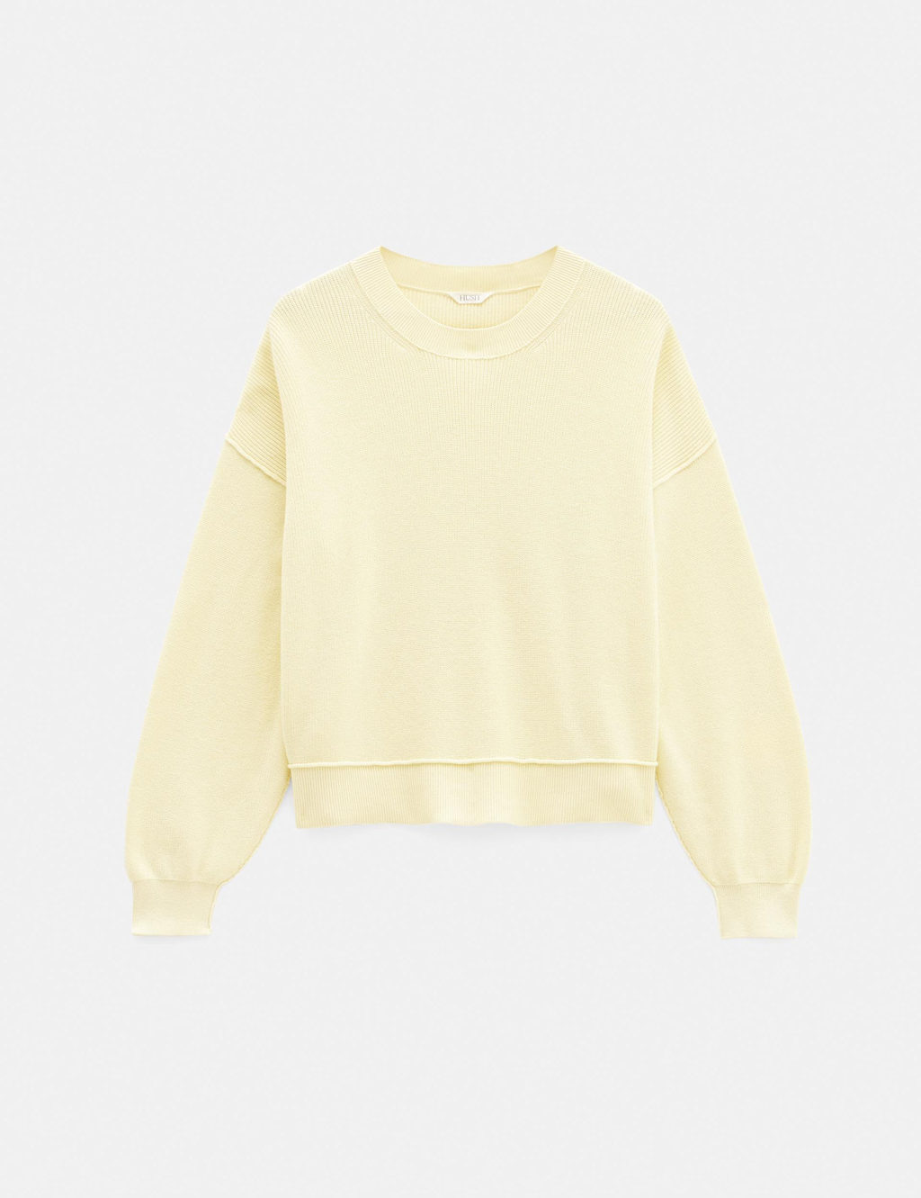 Pure Cotton Ribbed Textured Crew Neck Jumper 2 of 5