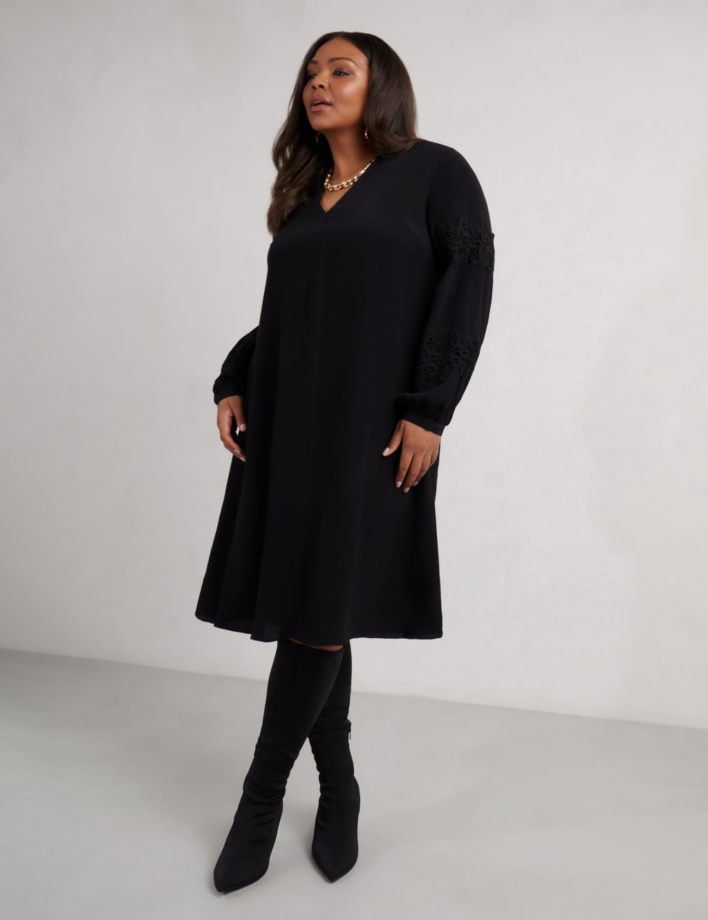Ladies midi shift dresses best sale