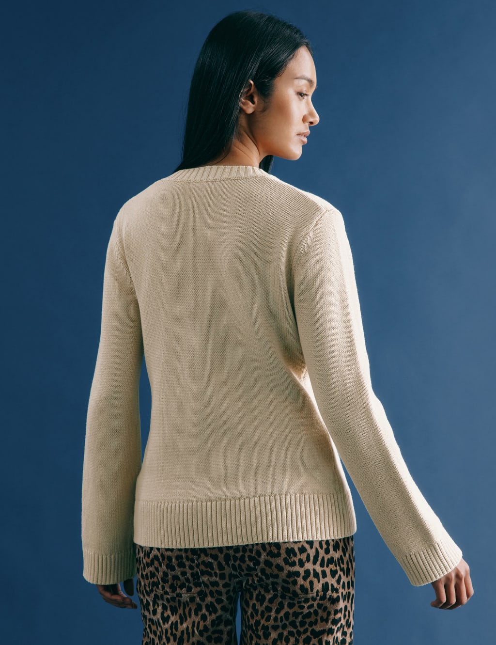 Pure Cotton Crew Neck Fitted Cardigan 4 of 6
