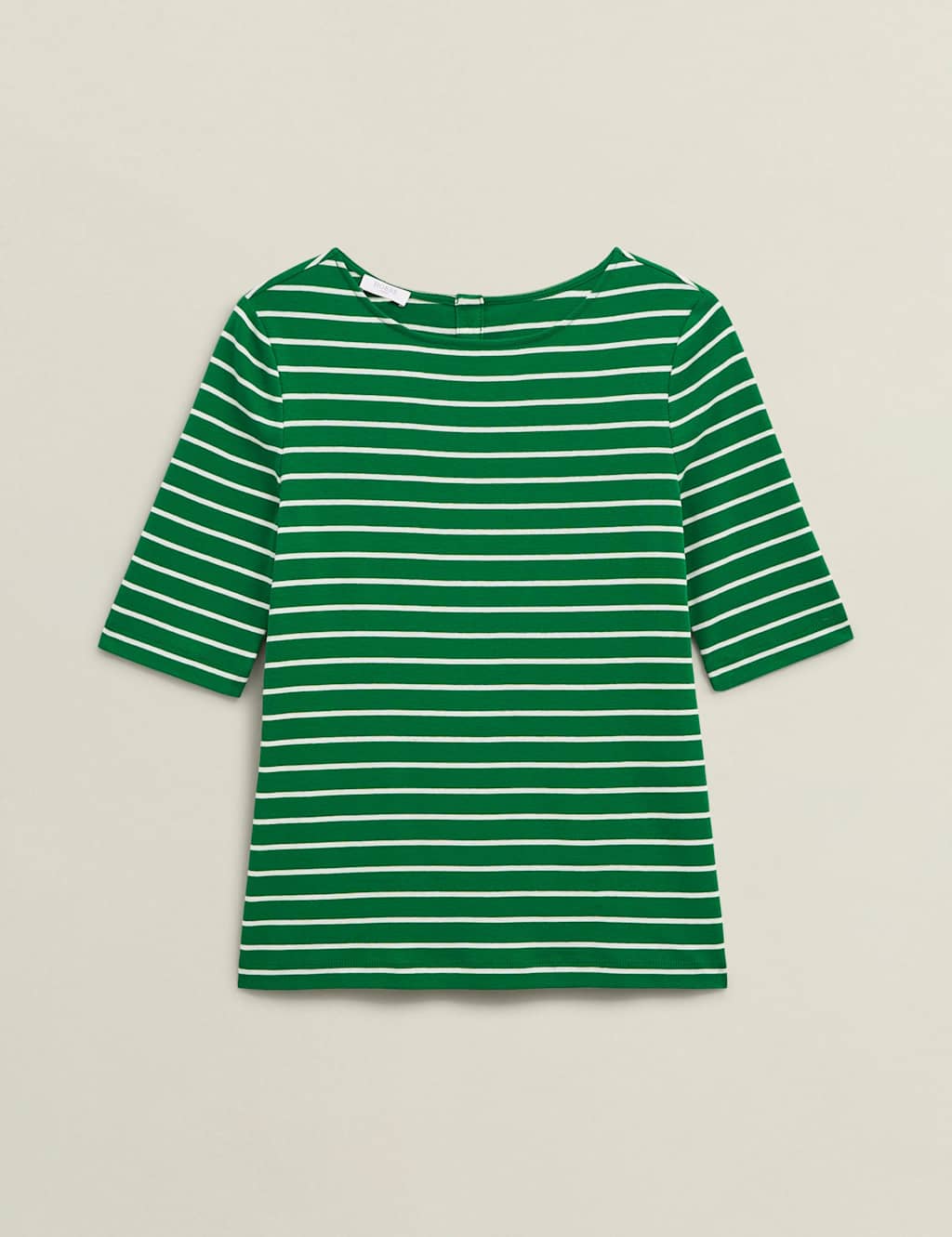 Pure Cotton Striped Button Back Top 2 of 7