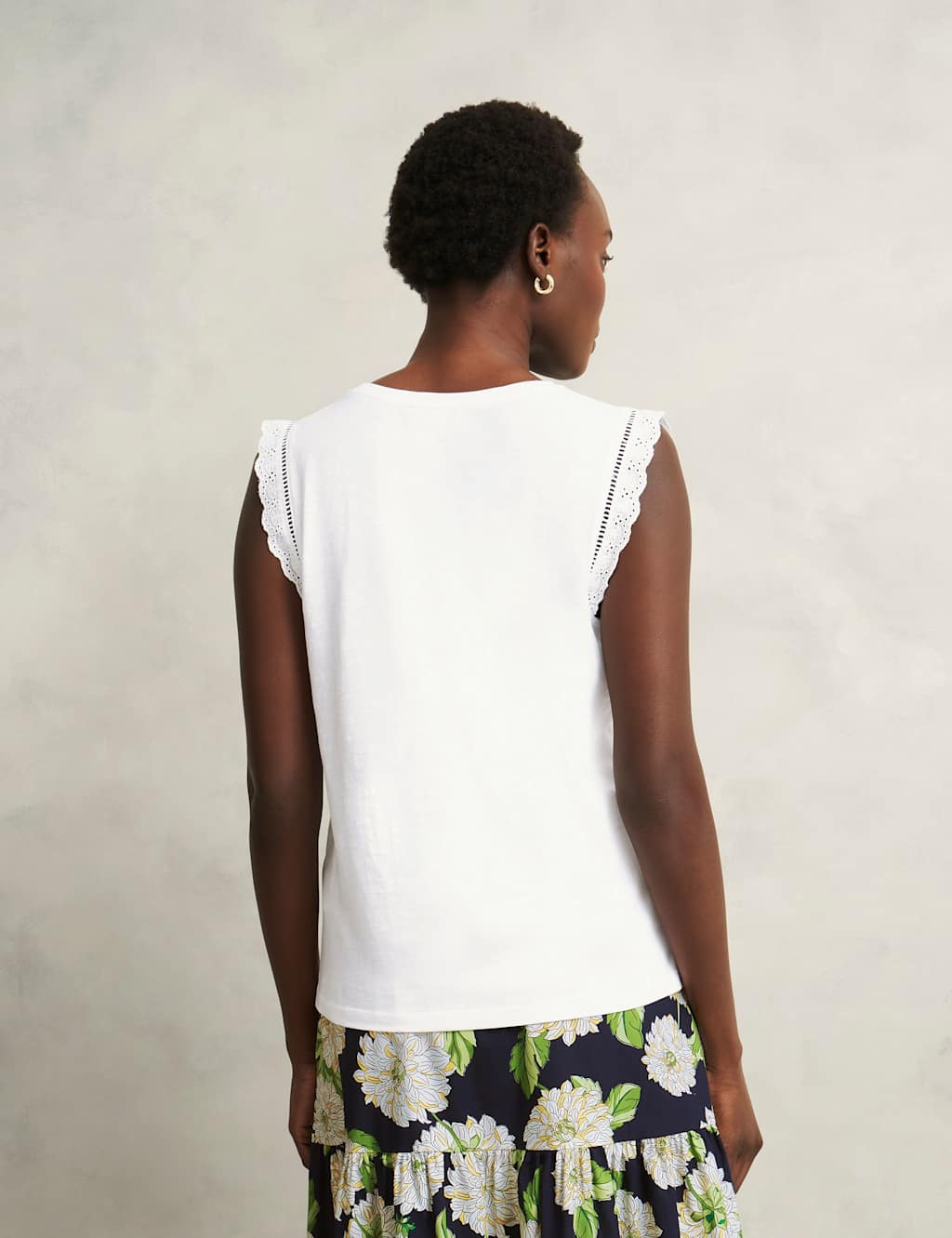 Pure Cotton Broderie Relaxed Blouse 5 of 7