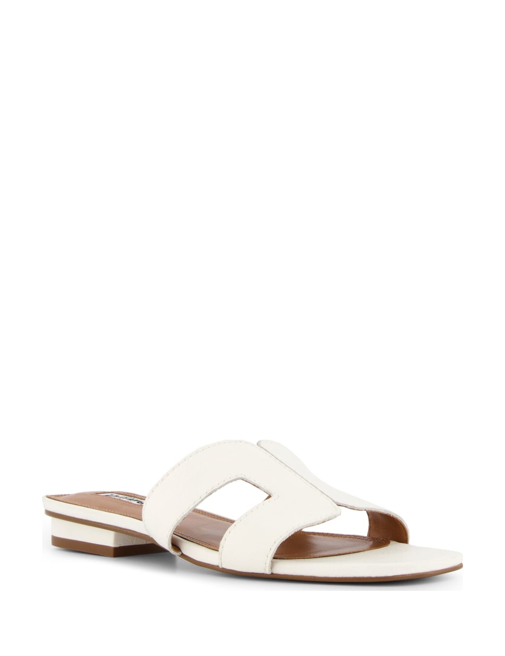 Wide Fit Leather Flat Sliders 2 of 6