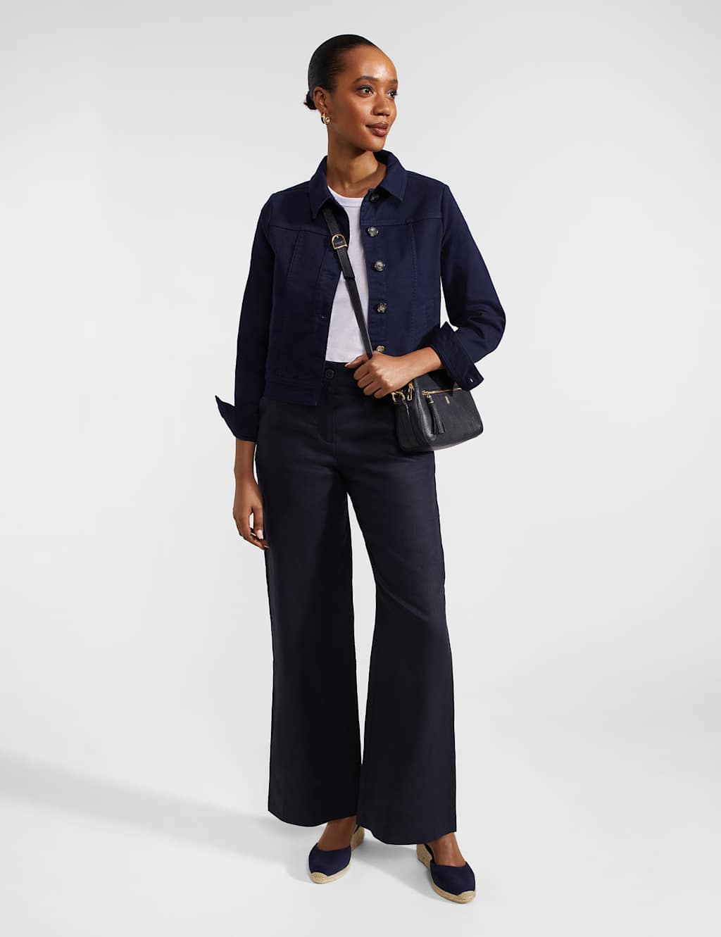 Pure Linen Wide Leg Trousers 2 of 7