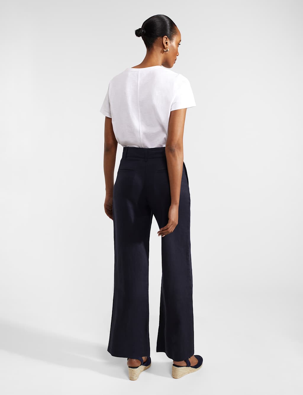 Pure Linen Wide Leg Trousers 3 of 7
