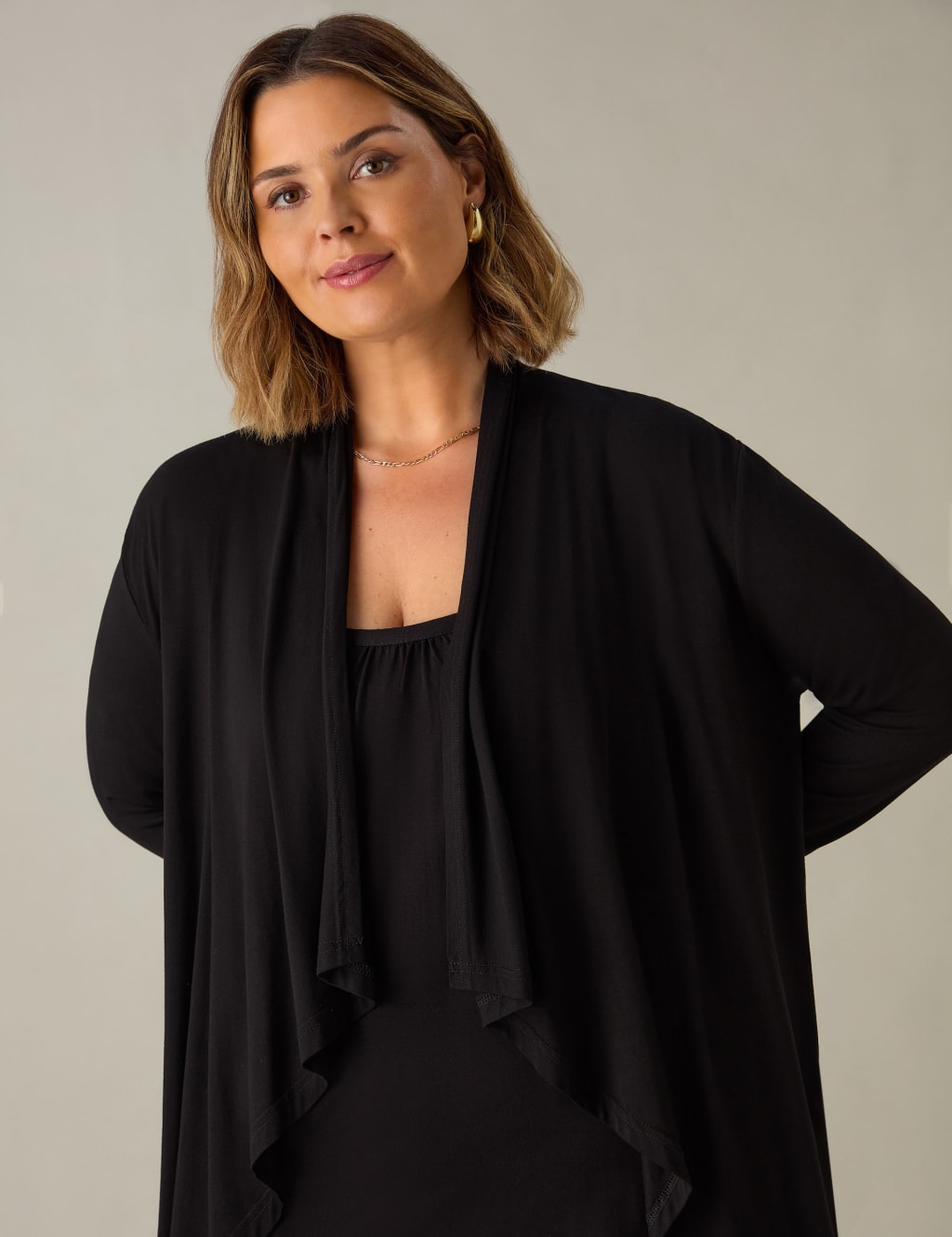 Jersey Waterfall Cardigan