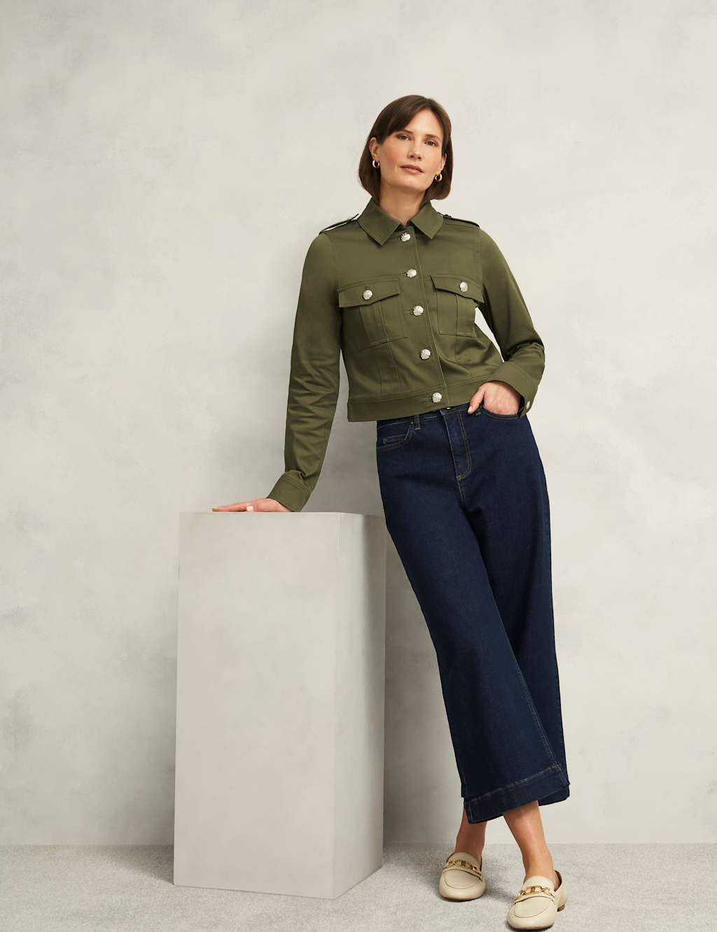 Cotton Rich Collarless Jacket 4 of 10