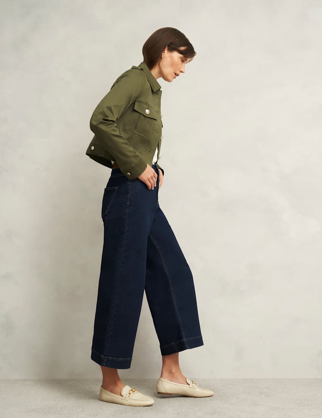 Cotton Rich Collarless Jacket 6 of 10