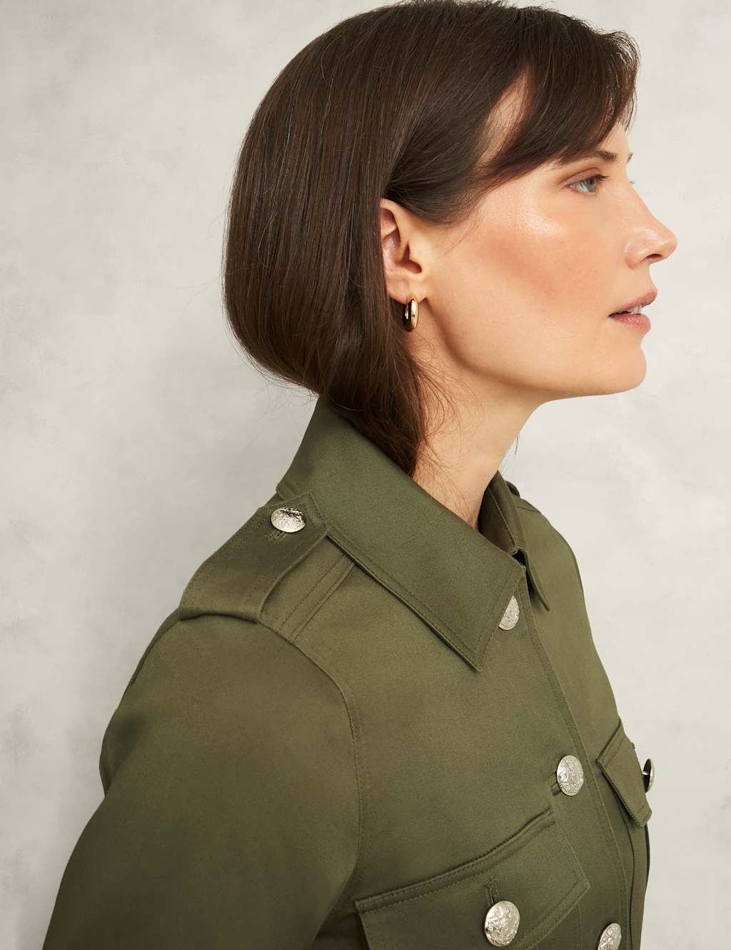 Cotton Rich Collarless Jacket 7 of 10