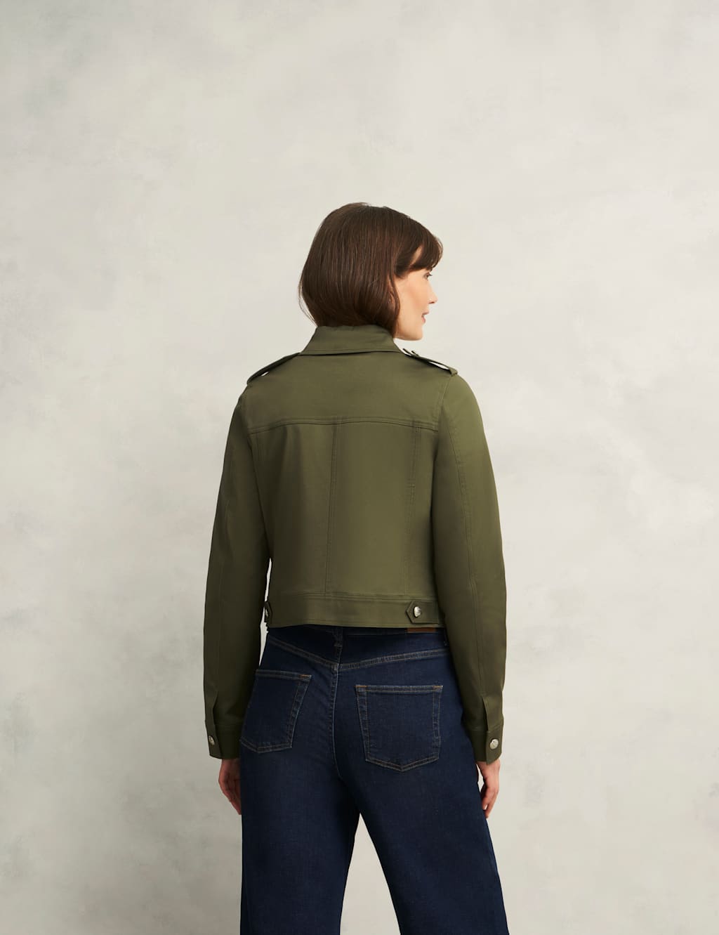 Cotton Rich Collarless Jacket 8 of 10