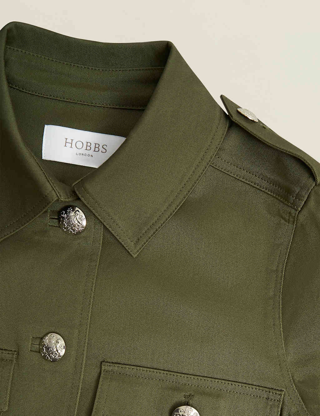 Cotton Rich Collarless Jacket 9 of 10