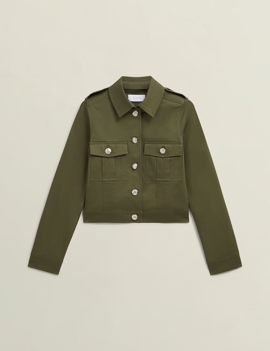 Cotton Rich Collarless Jacket 2 of 10